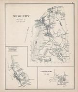 Newbury, Newbury - Blodgett's Landing, Newbury South, New Hampshire State Atlas 1892 Uncolored